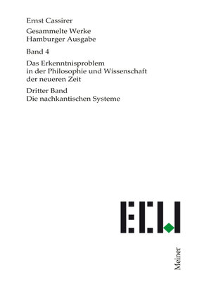 cover image of Das Erkenntnisproblem in der Philosophie und Wissenschaft der neueren Zeit. Dritter Band